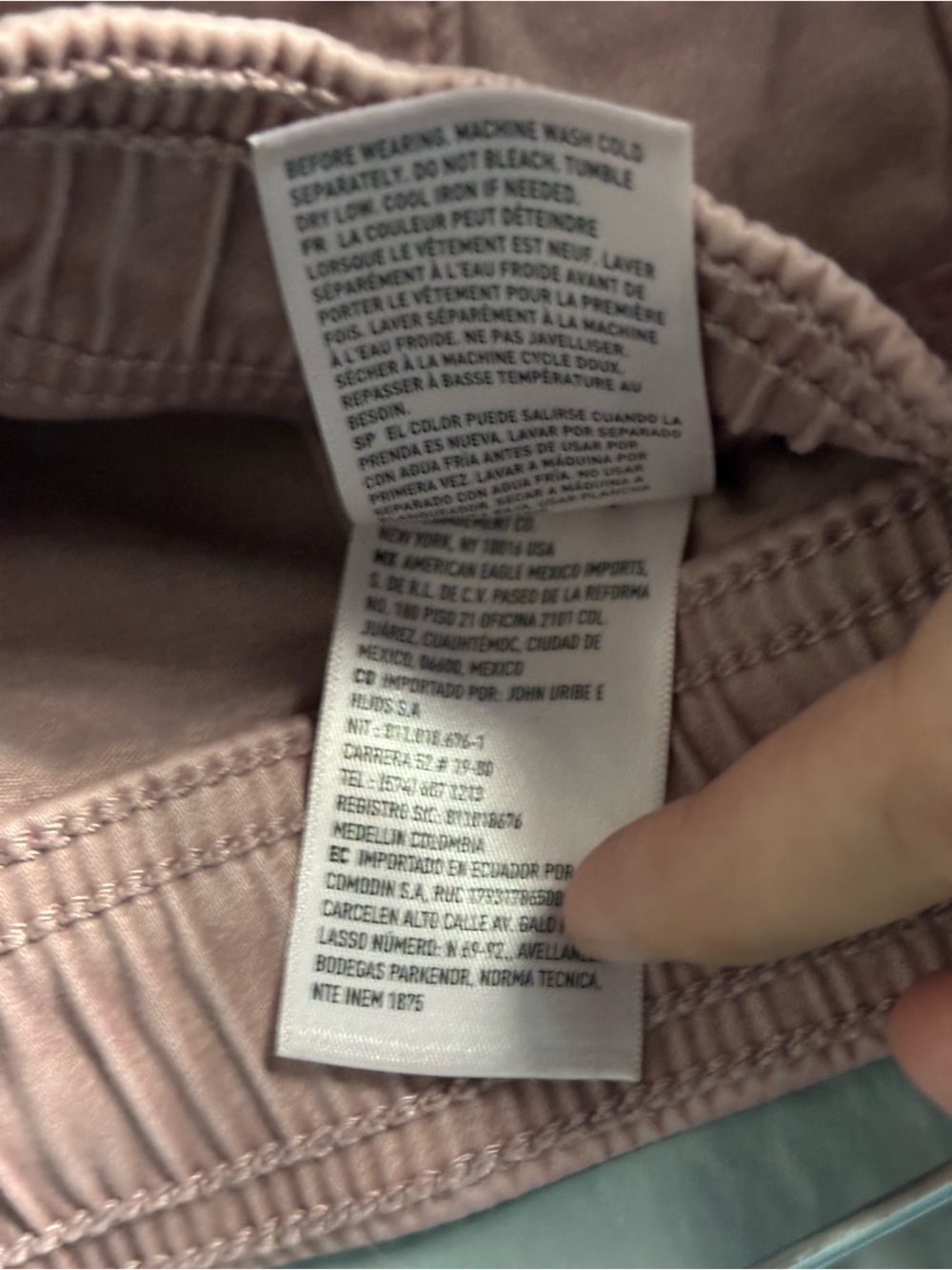 American Eagle Pink Utility Jogger Pants Size 8 Drawstring - Picture 7 of 12